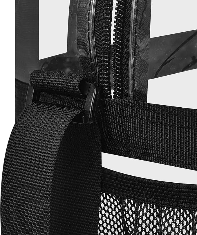 USPECLARE Clear Tote Stadium Approved, Security Travel & Gym Clear Bag for Work Sports Games Concerts