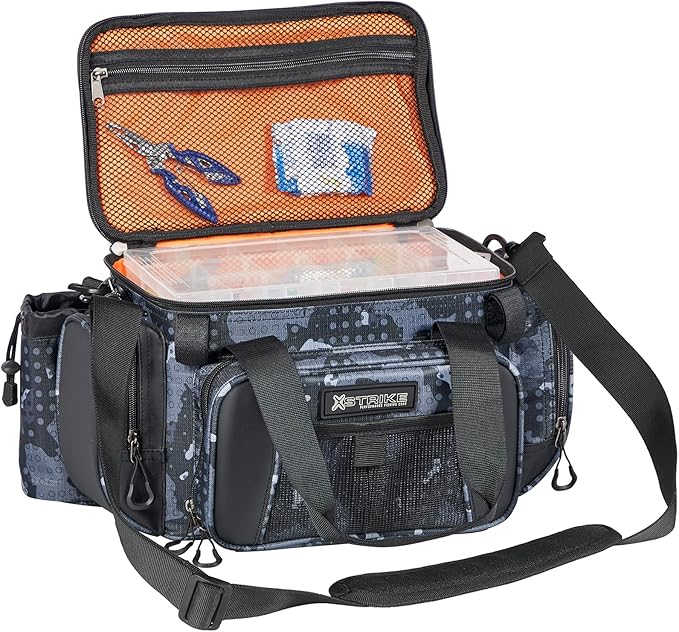 Fishing Bag - Waterproof Storage with 4 3600 Tackle Box, Saltwater & Freshwater Shoulder Bag for Camping, Hunting, Hiking, Travel