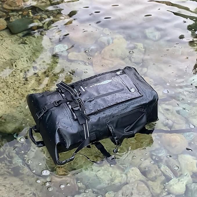 Heavy Duty Waterproof Dry Bag Backpack - 35L Roll-Top Floating Dry Bag Backpack for Kayaking, Rafting, Boating