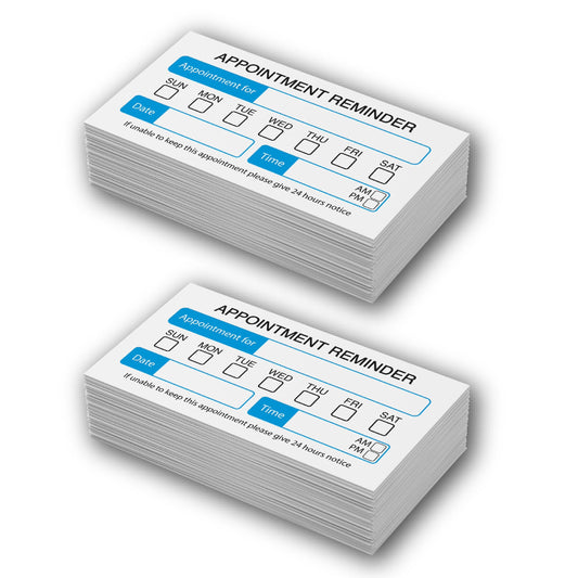 100PCS Appointment Cards 5x9 CM Appointment Reminder Cards for Hairdressing, Nail Arts, Doctors, Dental Office, Veterinary, Massage Therapist, Grooming, Beauty Salon Etc. (100)