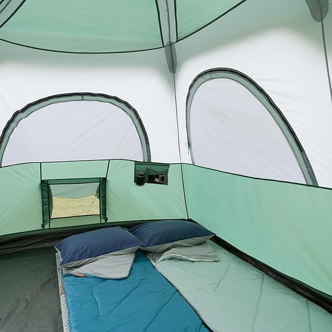 Amazon Basics Instant Camping Tent with Rainfly, Weather-Resistant, Quick Setup