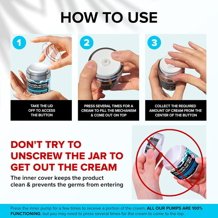 Anti-Aging Collagen & Retinol Cream | Firming Moisturizer for Face & Neck - 1.7 fl. oz.