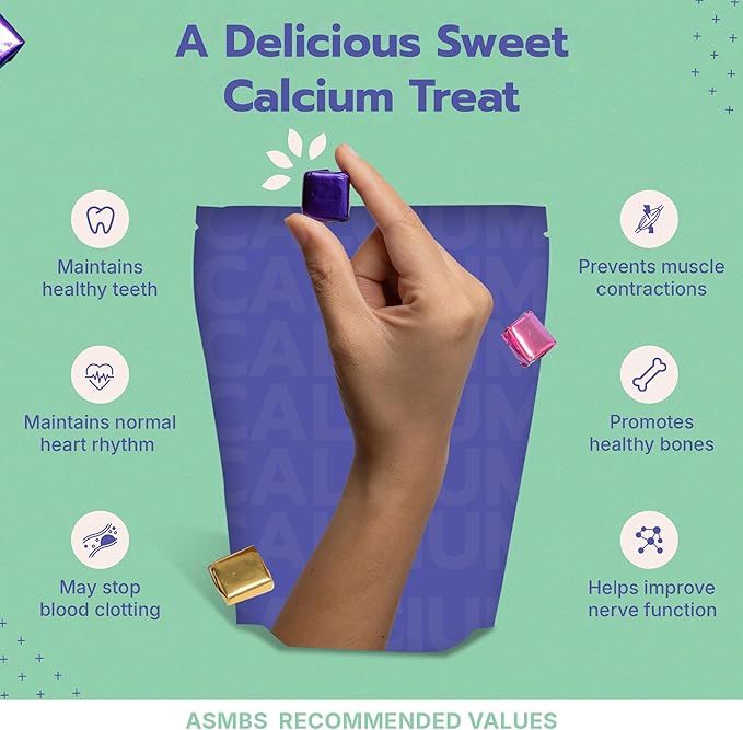 Calcium Citrate Bariatric Calcium Chews with 1000 IU Vitamin D3 - Ideal for Bariatric Patients - BariBurst by Bari Life (Fruit Punch)