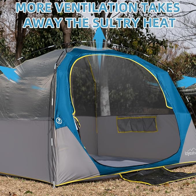Tents 4 Person Camping Tent, Easy Setup Waterproof Family Tents for Camping, Portable Dome Tent for Outdoor Camping with Rainfly, Carry Bag