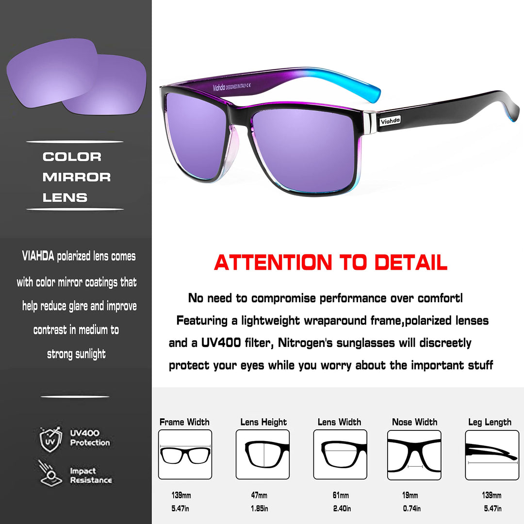 VIAHDA Polarized Sports Sunglasses for Man Cycling Running Fishing Golf Sun glasses Women HD6009