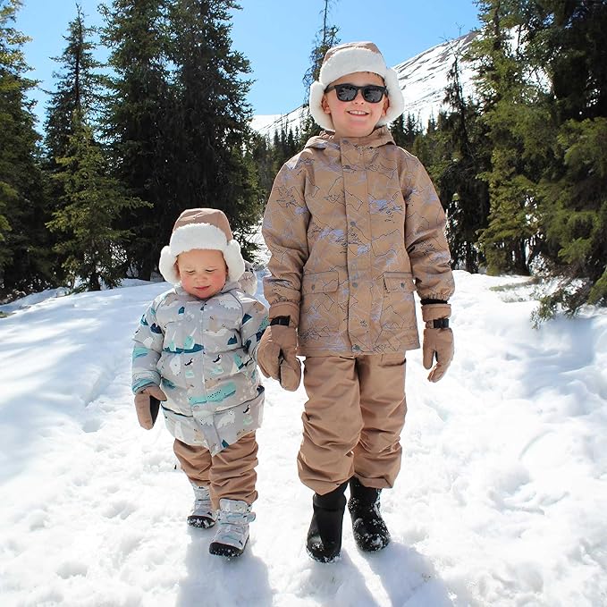 JAN & JUL Waterproof Fleece Lined Snow and Rain Pants for Toddlers and Kids