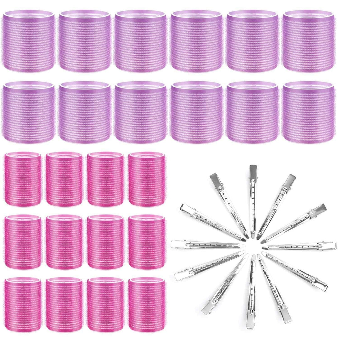 Cludoo Hair Curlers Rollers, 36Pcs Jumbo Big Hair Roller Sets With Stainless Steel Duckbill Clip, Hair Curlers Rollers For Long