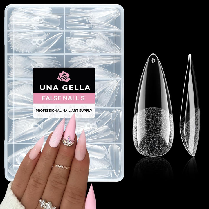 XXL Square Gel Nail Tips | 120 PCS Extra Long | No C Curve | DIY Home Use