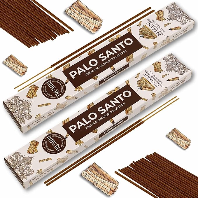 Palo Santo Incense Sticks - Incienso de Palo Santo - Total 40 Insence-Sticks - Dual Pack of 20 Insense - Inciensos - Inscents - Natural Non Toxic Ingredients - Incents - Incence