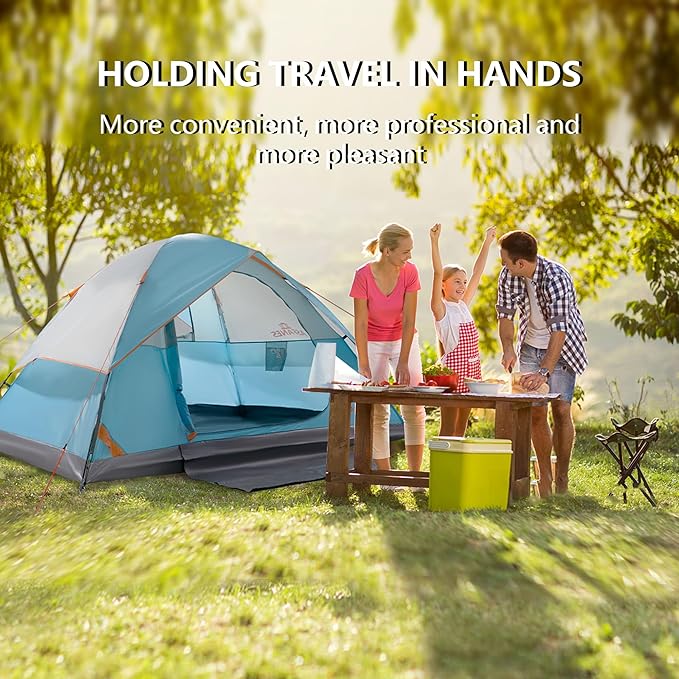2-12 Person Tents for Camping Waterproof, Backpack Double Layer Tents, Perfect Picnics, Fishing and Backyard Camping