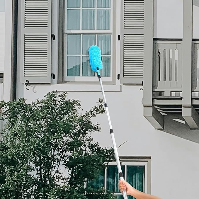 REDCAMP Aluminum Adjustable Camping Tarp Poles, Extra Tall Portable Canopy Poles, 41in to 126in Telescoping Heavy Duty Tent Poles for Shelter, Hammock Rain Fly, Awning, (Silver, Set of 2)