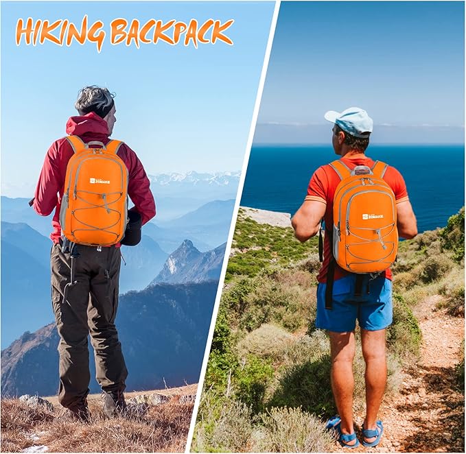 ZOMAKE Lightweight Packable Backpack 28L, Foldable Backpacks Water Resistant Collapsible Day Bag Light Daypack for Hiking