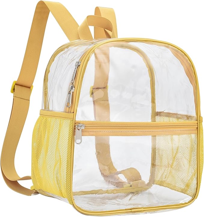 USPECLARE Clear Backpack Stadium Approved 12X11x6, Waterproof Clear Bag Stadium Backpack for Concert Work Sport Event