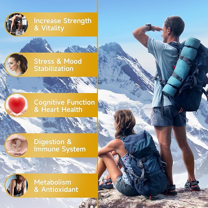 Pure Himalayan Shilajit Gummies for Men & Women - Sugar-Free Shilajit Supplement Rich in 85+ Trace Minerals & Fulvic Acid, Providing Energy, Brain, and Immunity Support - 60 Gummies