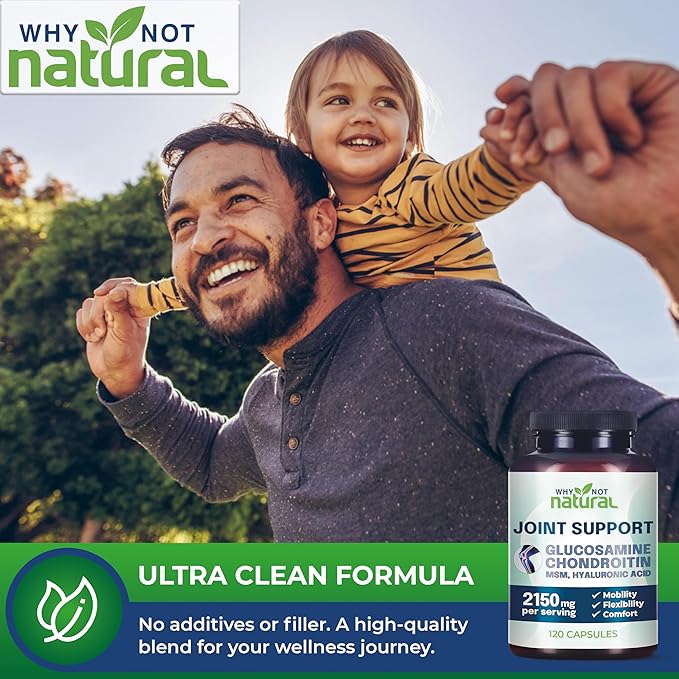 Why Not Natural Glucosamine Chondroitin, MSM, Joint Support Supplements - Knee Pain Joints Health Suppplement