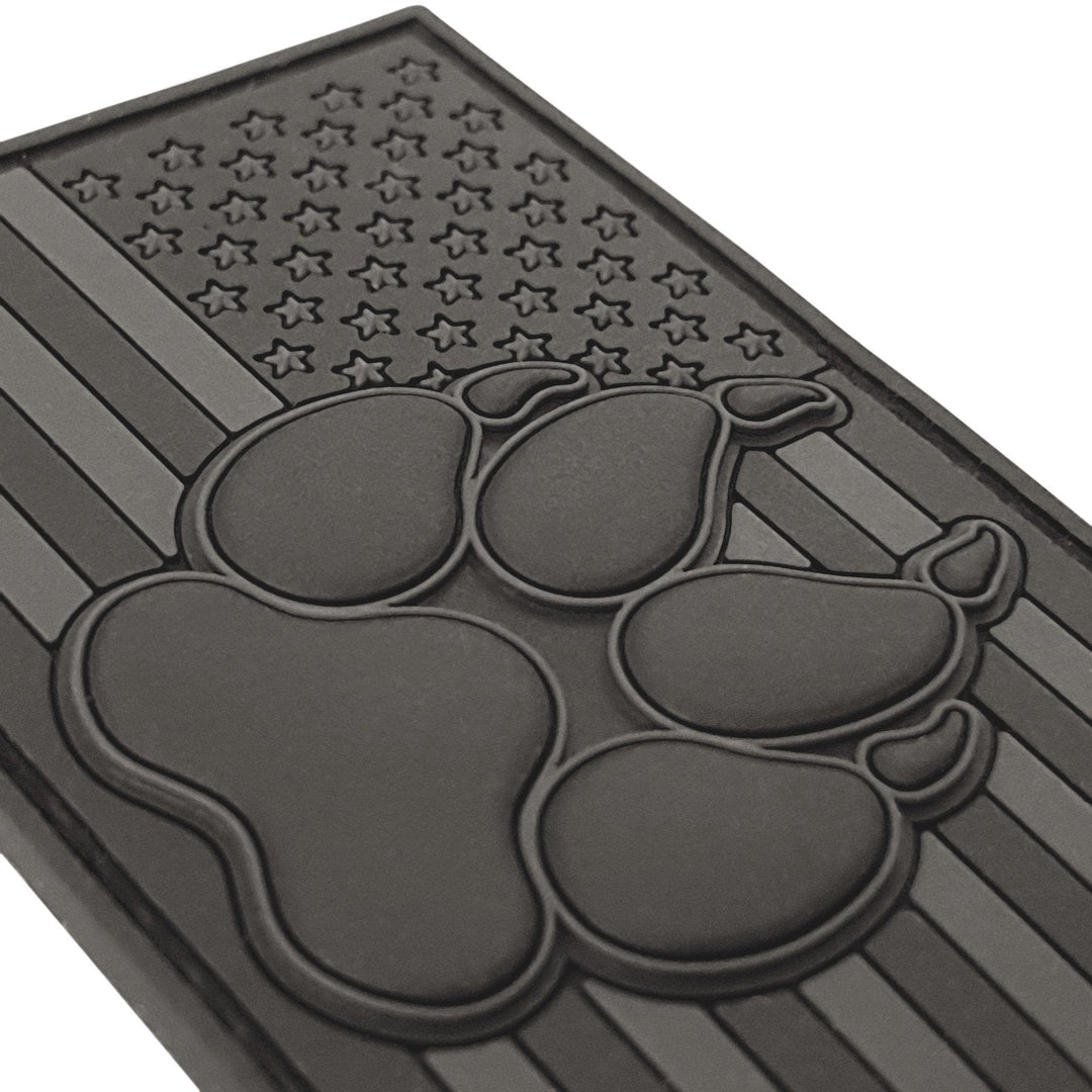 American K9 Patch Tactical PVC Badge Compatible with Velcro Dog Patches for Harness - Service Dog Patches, K9 Patches, Dog Vest Patches, Patches for Hats (All Black)