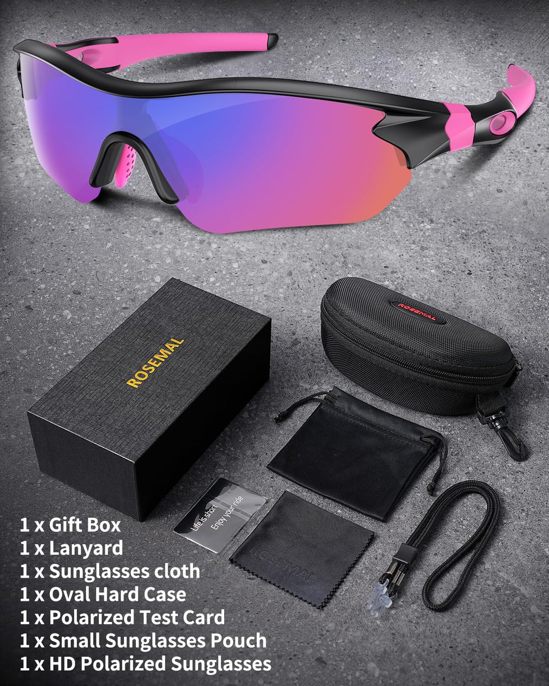 Polarized Sports Sunglasses for Men Women Youth Baseball Running Fishing Tennis Golf Cycling Driving Motor TAC UV400 TR90