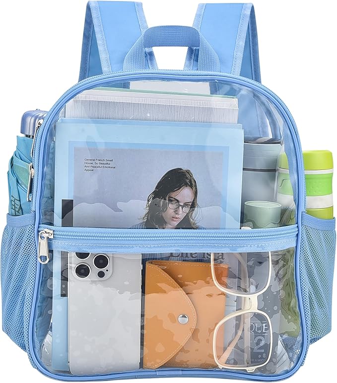 USPECLARE Clear Backpack for Stadium Approved 12×6×12, Water proof Clear Bag for Stadium Events and Concert Work Sport Event