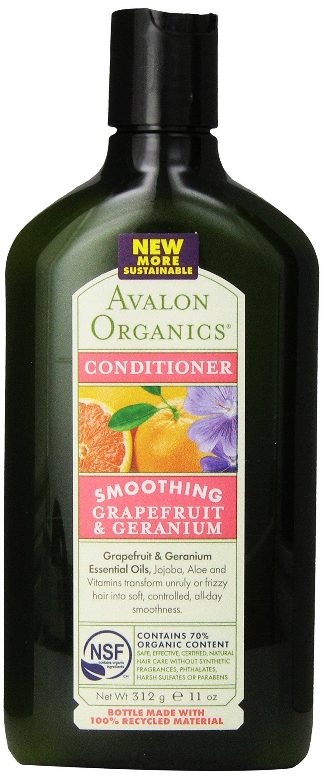 Avalon Organics Conditioner, Smoothing Grapefruit & Geranium, 11 Ounce