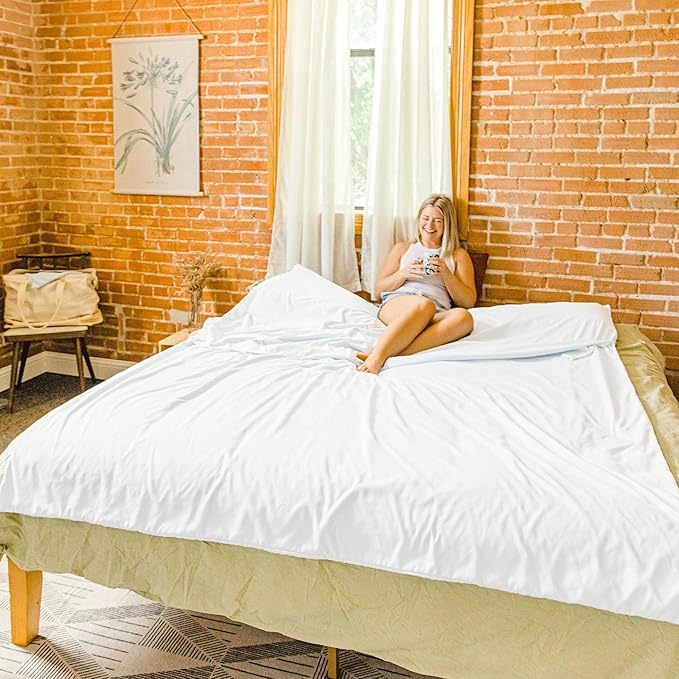 Cotton Sleeping Bag Liner Ultralight | Camping Sheets Lightweight | Travel Sheet | Sleep Sack Adult | Travel Sheet Liners for Hotel | Double