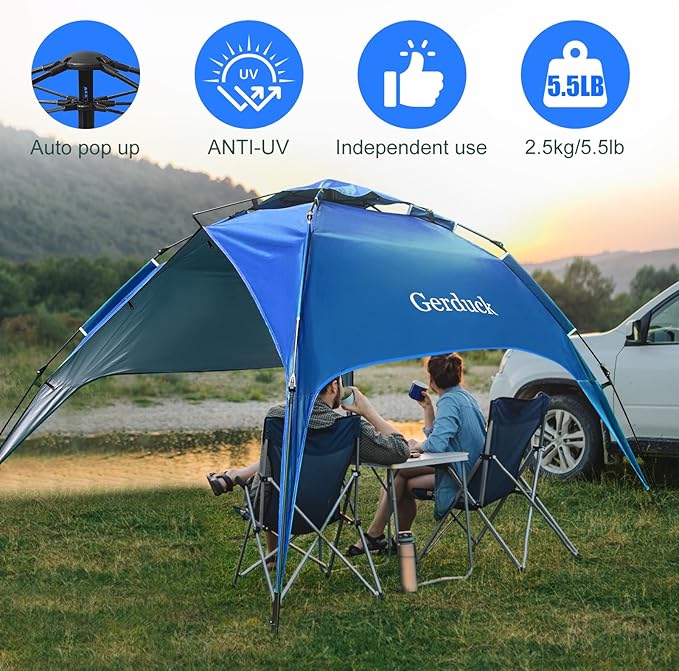 3-in-1 Instant Pop Up Tents for Camping, 2/4/6 Person Camping Tent,60s Automatic Quick Easy Setup Tent, Waterproof Stand Up Family Tents for Camping,Outdoor, Hiking,Beach
