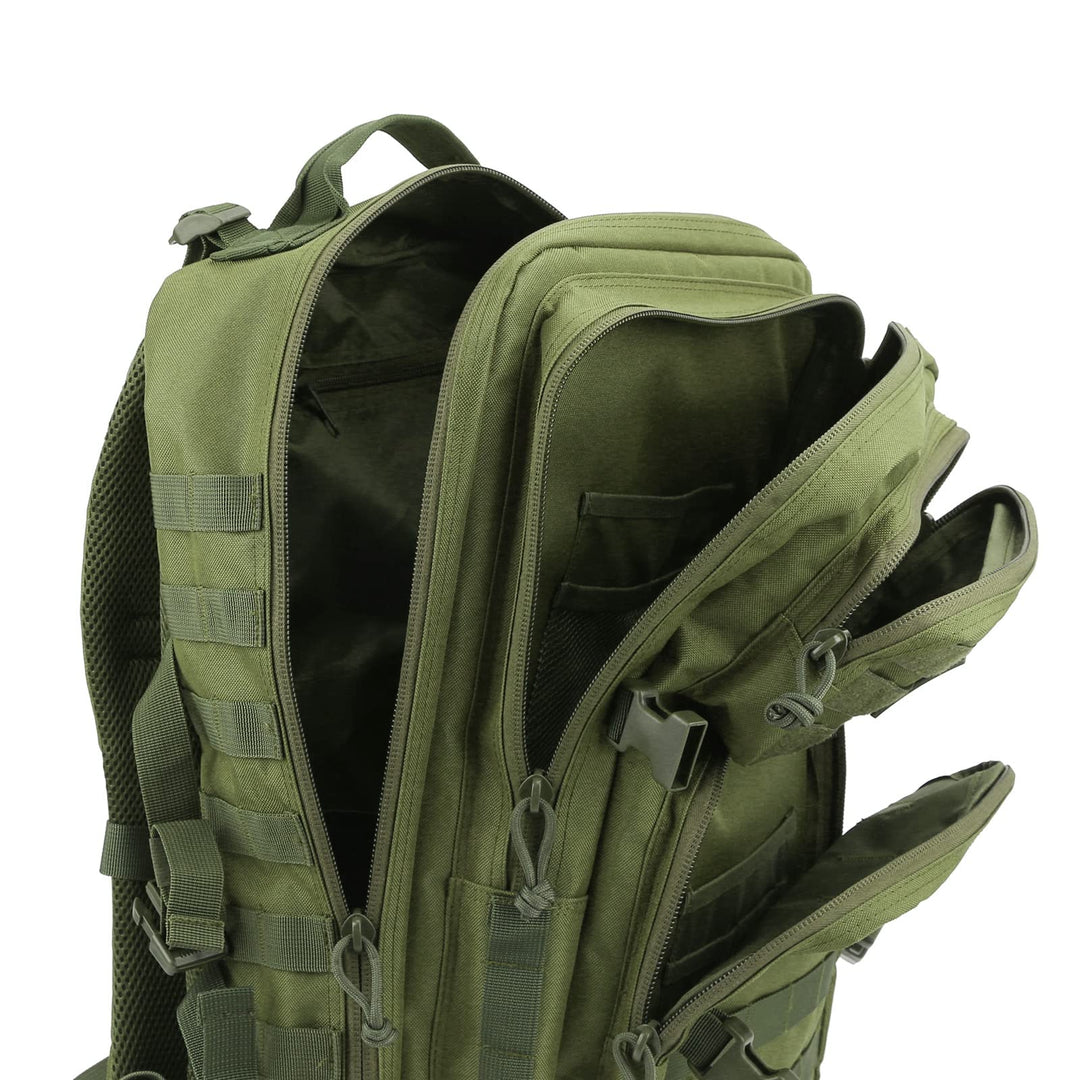 REEBOW GEAR Military Tactical Backpack Large Army 3 Day Assault Pack Molle Bag Boys Backpacks for School Army Green