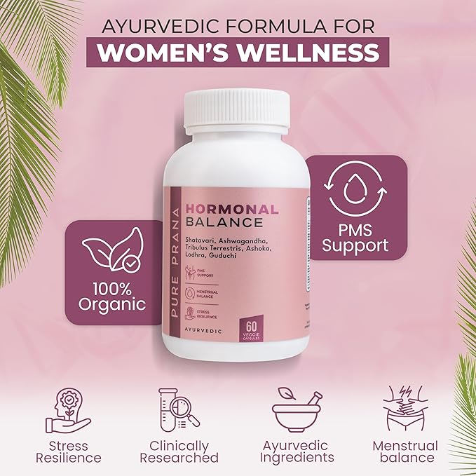 Ayurvedic Supplement Hormone Balance for Women – Shatavari, Ashwagandha Goli, PMS & Menstrual Support, Pressure Resilience, Cortisol Manager, 60 Capsules