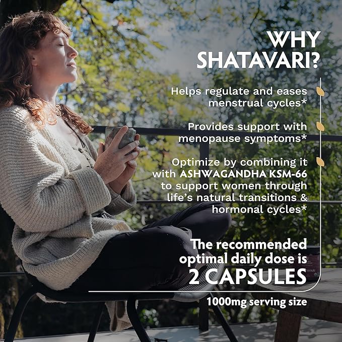 TRIBE ORGANICS Organic Shatavari Herbal Supplement - Hormonal Balance | Women’s Reproductive Health | Lactation | Immune & Inflammatory Support - Non-GMO USDA Organic 120 Vegan Capsules