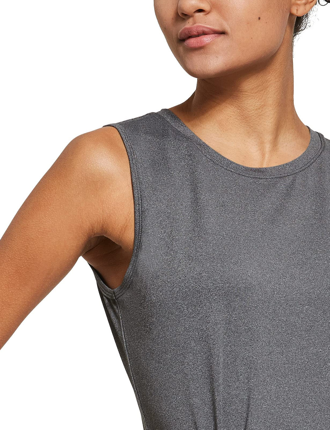 BALEAF Women's Workout Tank Tops Sleeveless Running Atnletic Shirts Activewear Gym Tops Gray 2 Pack Size XS