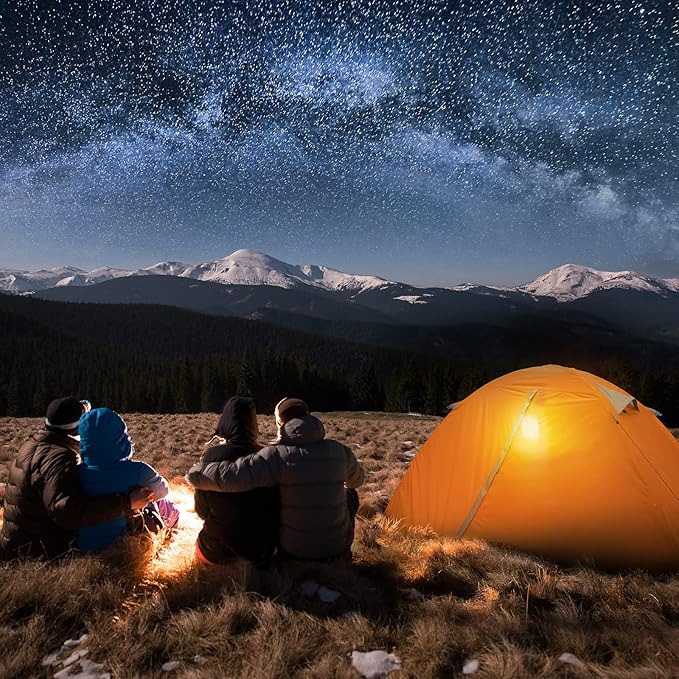 Bessport Camping Tent 1/2 Person Tent Waterproof Two Doors Backpacking Tent Easy Setup Lightweight for Outdoor, Hiking Mountaineering Travel