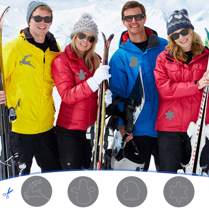 80 Pieces Down Jacket Patches Nylon Repair Tape Self-Adhesive Repair Patch with 8 Sizes for Jacket Tent Outerwear Repair, Round and Oval Shape (Dark Grey)