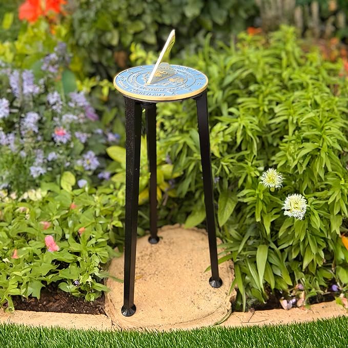 Anniversary Sundial Gift for 45th Sapphire Wedding Anniversary in 2025 - Recycled Metal Home Decor Or Garden Present Idea - Handmade in UK for Him, Her Parents Or Couples 45 Year Celebration
