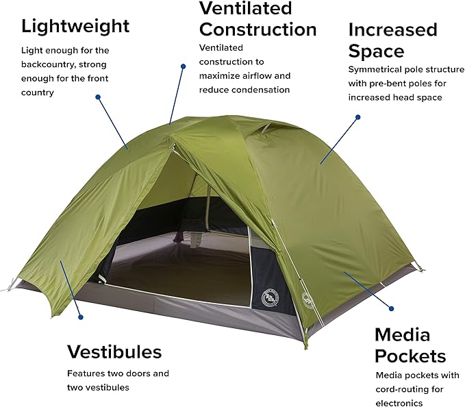 Big Agnes Blacktail & Blacktail Backpacking and Camping Tent