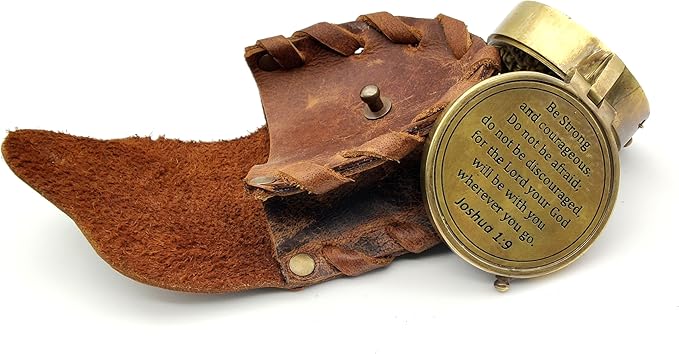 Be Strong and Courageous Engraved Compass, Best Easter, Birthday Gifts, Graduation Gifts, Wedding Gifts, Joshua 1:9 Compass Provides Precise Directional Assistance.