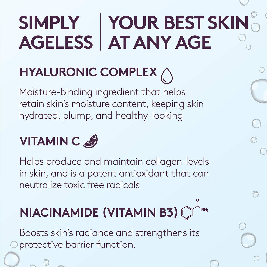 CoverGirl & Olay Simply Ageless 3-in-1 Liquid Foundation, Matte Finish, Hyaluronic & Vitamin C Formula, Cruelty Free, Toasted Almond, 1 Count