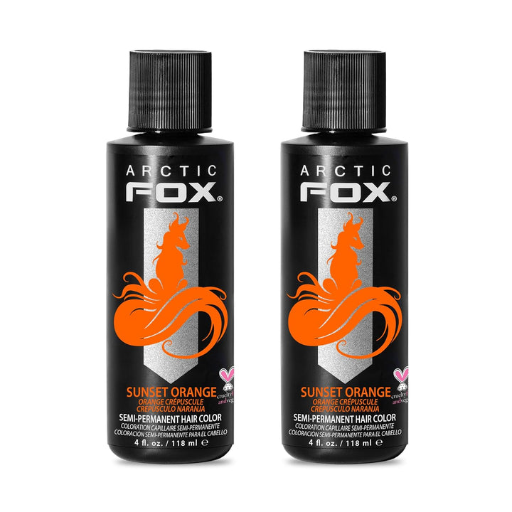 ARCTIC FOX Vegan Semi-Permanent Hair Color Dye | AURORA KISS 5.6 Fl Oz (2-Pack)