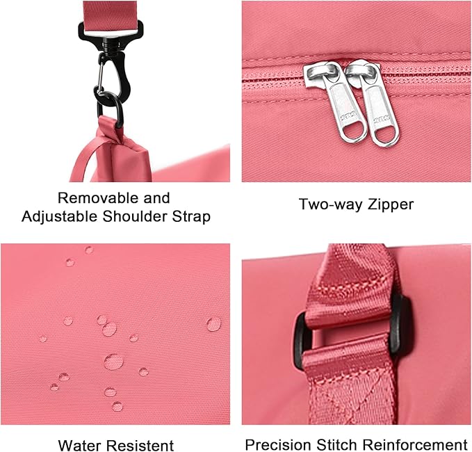 Travel Duffel Bag,Sports Tote Gym Bag,Shoulder Weekender Overnight Bag for Women