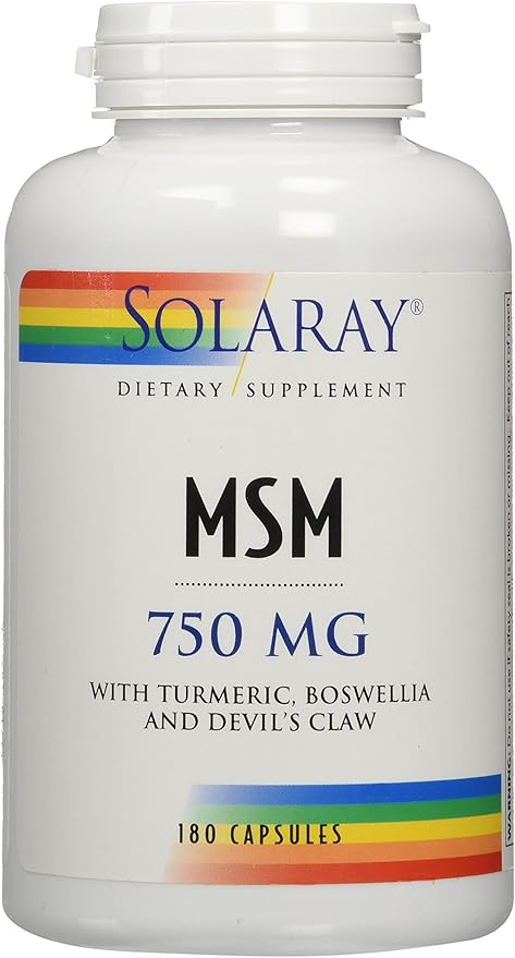 Solaray MSM Capsules, 750 mg, 180 Count