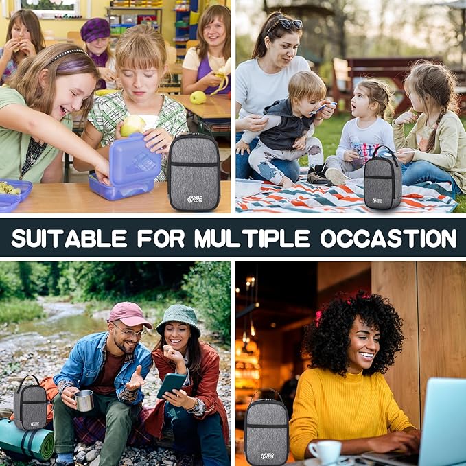 Mini Thermal Bag, Snack Bag, Insulated Lunch Bag, Lunch Cooler Bags, Exact Designed for Insulated Food Jar below 27oz, Lunch Tote Bag for Child,Men,Women …