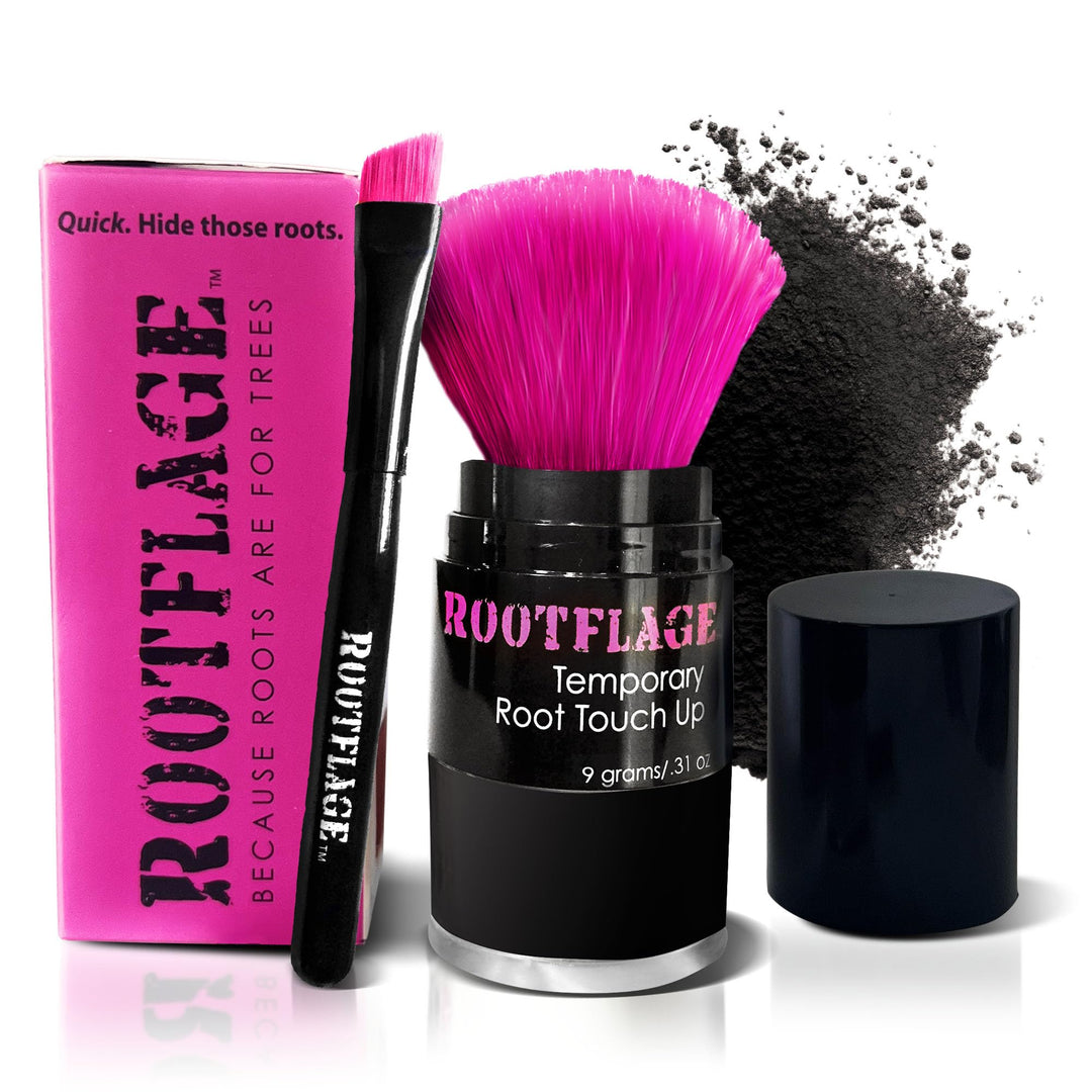 Root Touch Up Powder Jet Black Hair Powder - Instant Temporary Platinum Blonde Root Touch Up Powder, Tone Golden/Blonde Hair Touch Up Powder for Roots, Hair Cover Up Root Concealer Powder