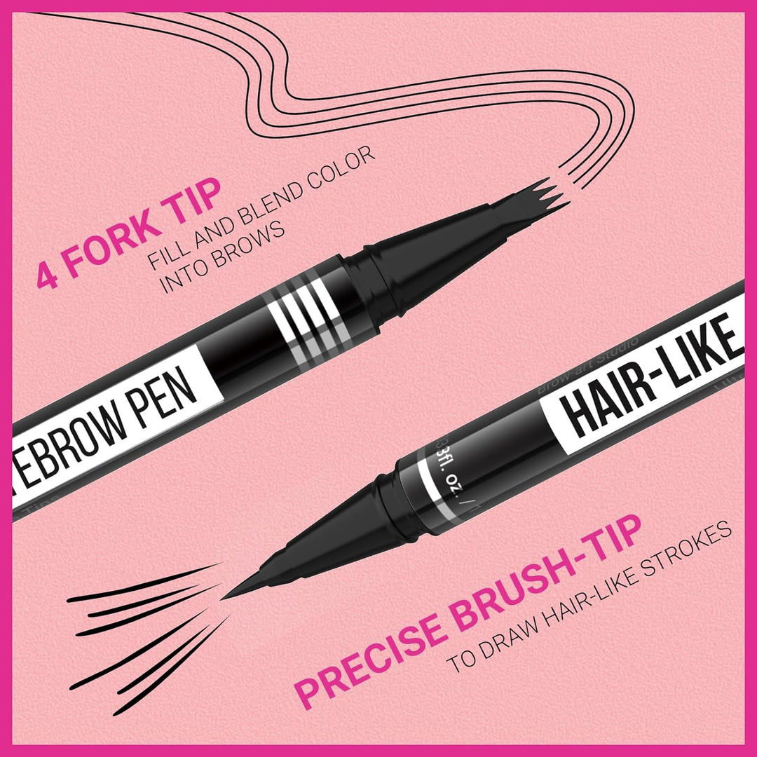 iMethod Microblading Eyebrow Pen | 2-in-1 Dual-Ended Pencil for Women – Black
