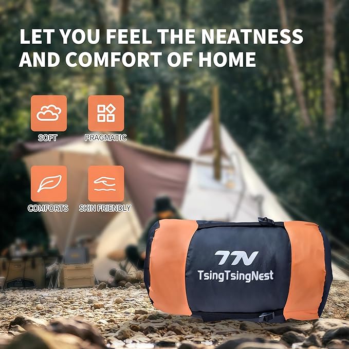 Backpacking Sleeping Bag 3 Season 20F Fill 21 Ounces of Duck Down 650Fill Power Duck Down Sleeping Bag Ultralight Camping Gear Equipment Traveling Campers and Outdoors