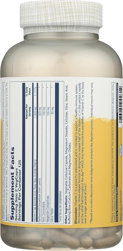 Solaray, Tstr Super Bio C - Buffered, 250 Count