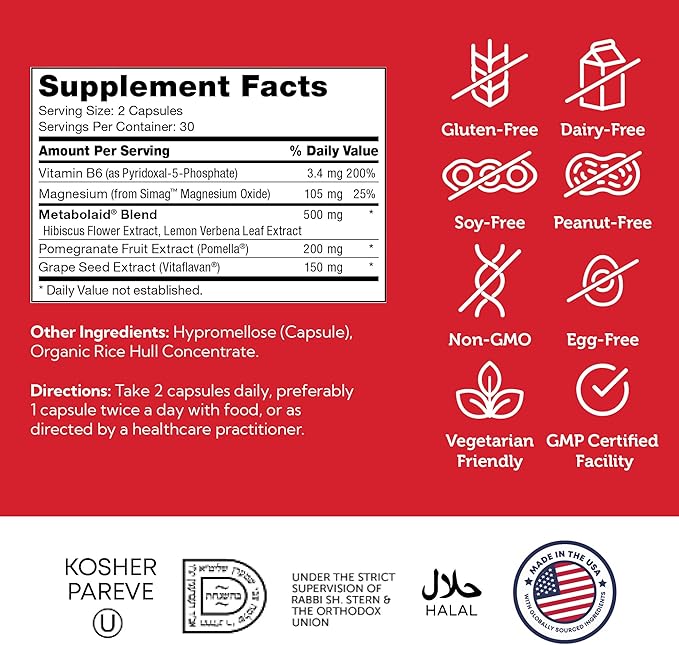 120/80 Cardiovascular Support Formula, Supports Healthy Blood Pressure Levels 60 Capsules.