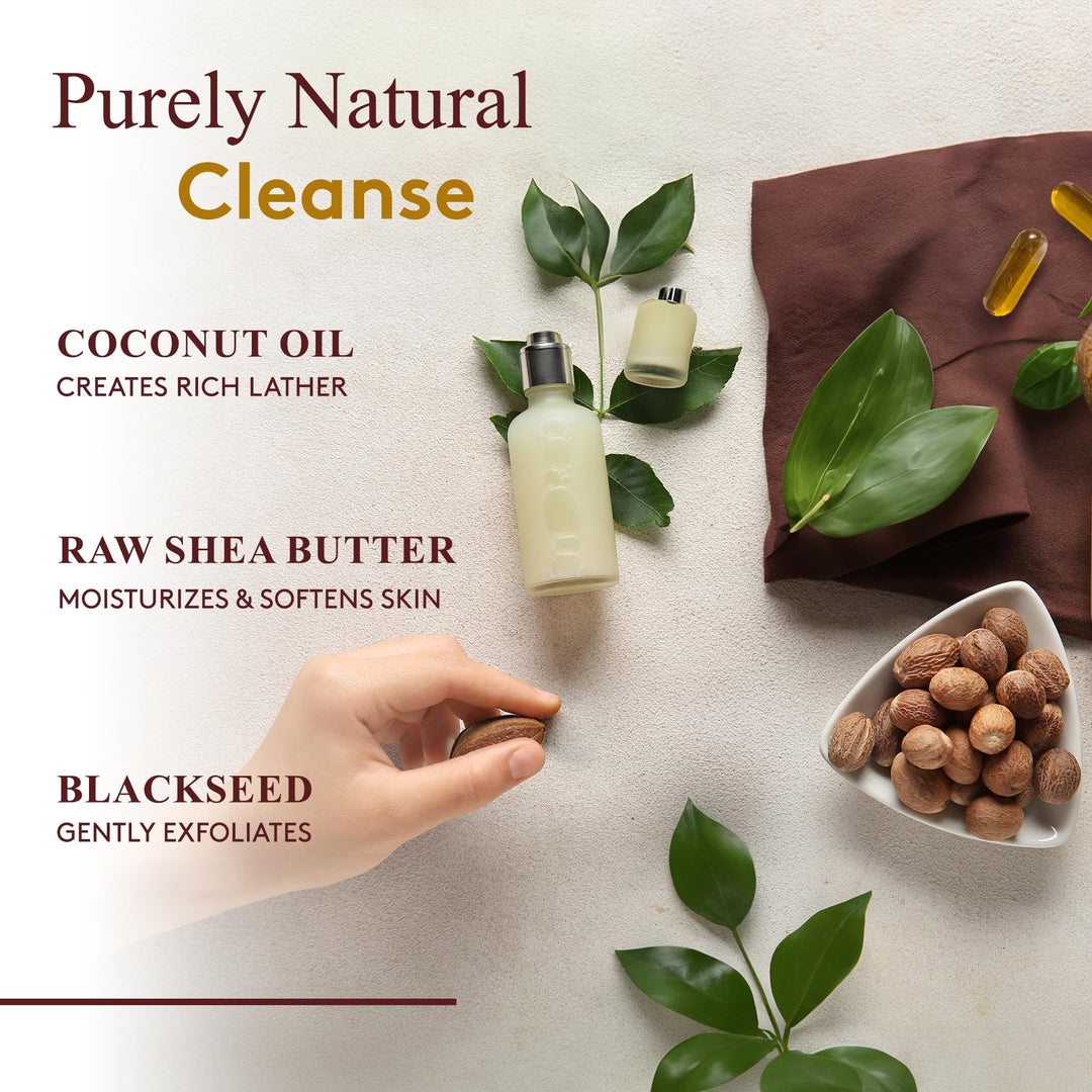 OKAY Pure Naturals AFRICAN BLACK SOAP BLACKSEED 5.5oz / 156gr