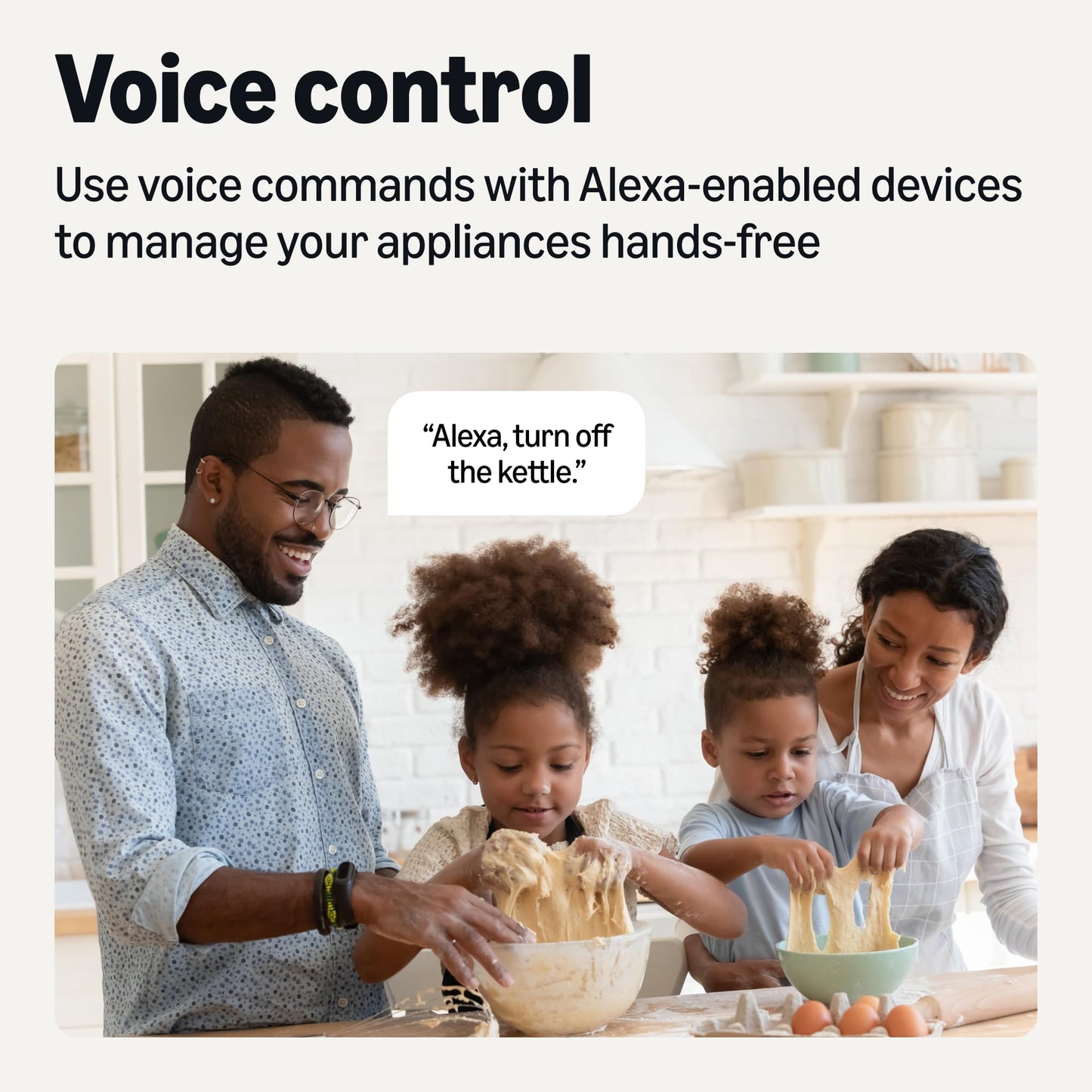 Amazon Basics Single Outlet Indoor 2.4 GHz Wi-Fi Smart Plug, works with Alexa only, 4-Pack, White, UK