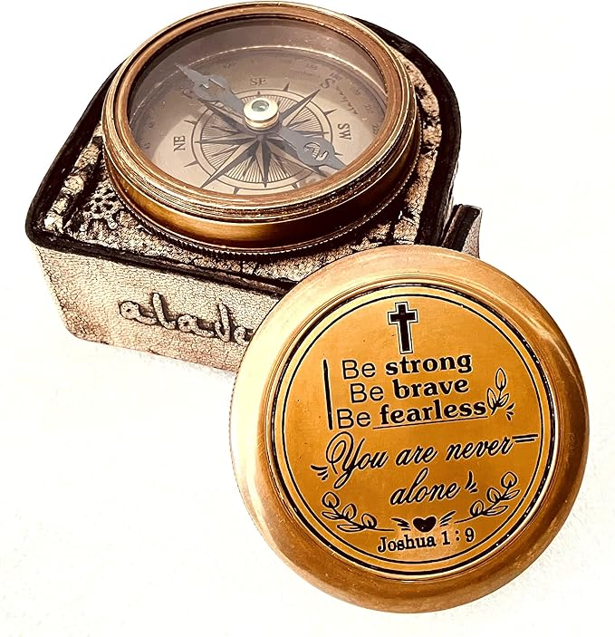 Inspirational Gift Compass - God My Lord Guide Me - Uplifting Baptism Gift, Graduation Gift, Birthday, Confirmation Gift for Men Women Boys Girls Teenage Kids