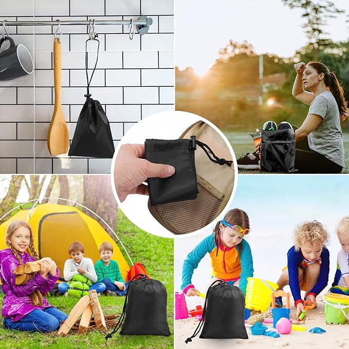 iMucci Upgrade Waterproof Drawstring Bag Sack Nylon Bag Ditty Bag for Gym Traveling, Hiking, Yoga, Shopping