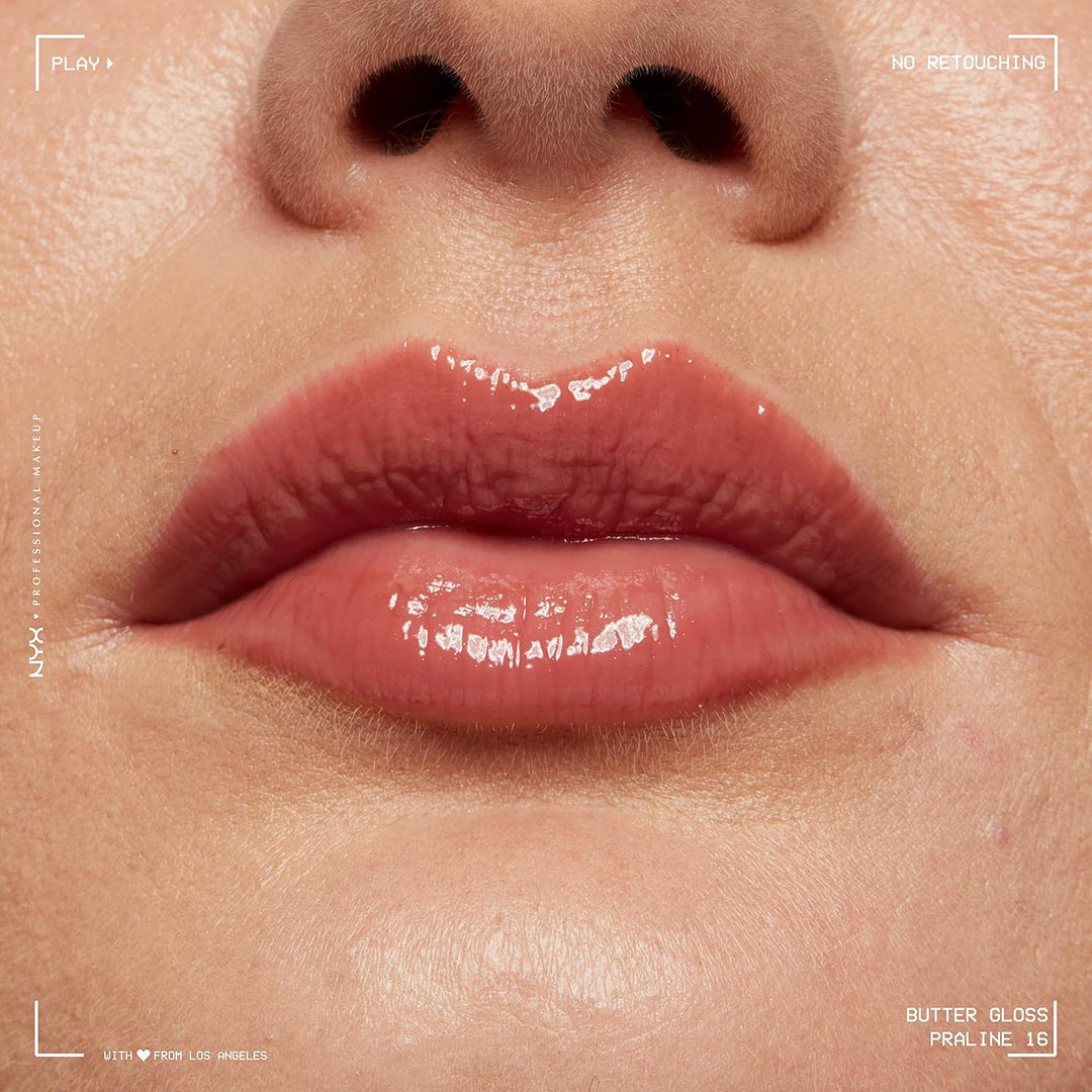 NYX Butter Gloss | Non-Sticky Deep Nude Lip Gloss for All-Day Shine