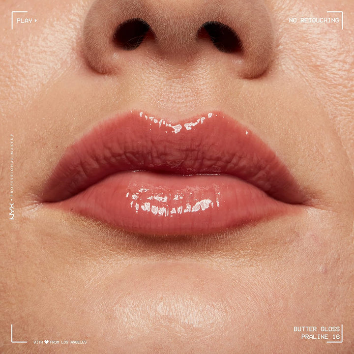 NYX Butter Gloss | Non-Sticky Deep Nude Lip Gloss for All-Day Shine